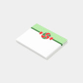Post-it® Menthes poivrées de vacances rouges et vertes (Incliné)