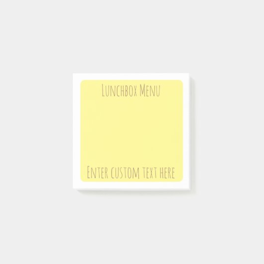 Post-it® Menu boîte à lunch Notes de déjeuner mignonnes (Devant)