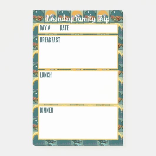 Post-it® Menu Camping Outil de planification des repas (Devant)
