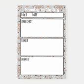 Post-it® Menu Camping Outil de planification des repas (Devant)