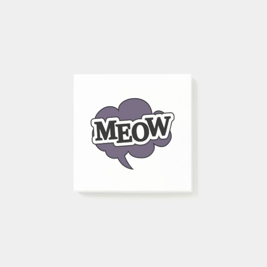 Post-it® Meow dans la bulle de la parole, le monde des chat (Devant)