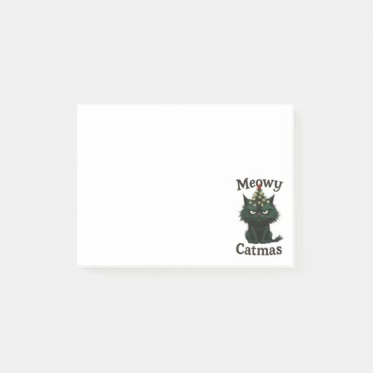Post-it® Meowy Catmas Chat lunatique (Devant)