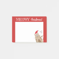 Meowy Christmas père Noël chat drôle dessin animé