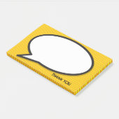 Post-it® Merci Bulle De Discours Simple Moderne Amusant (Incliné)