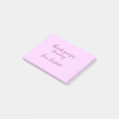 Post-it® merci d'être venu ajouter nom message texte mauve (Incliné)