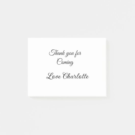 Post-it® merci d'être venu nom du texte message  (Devant)