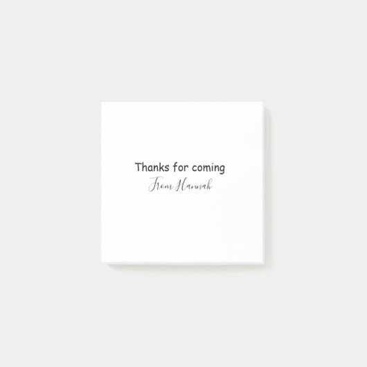Post-it® merci d'être venu nom du texte message babyshower (Devant)