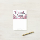 Post-it® *~* Merci Gratitude Manifestation florale AP85 (Sur un bureau)