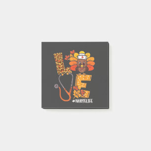 Post-it® Merci Nurse Life Turquie mignonne Thanksgiving Nur