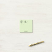 Post-it® Merci personnel simple Pale Green (Sur un bureau)