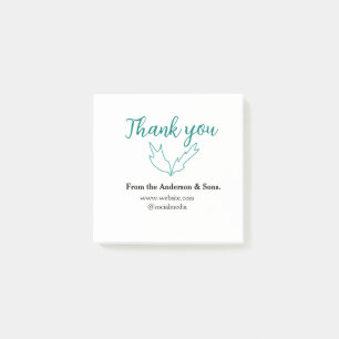 Post-it® Merci pour votre page de commande nom de société