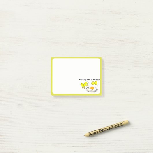 Post-it® Merde sainte ! Peter, est que vous ? (Sur un bureau)