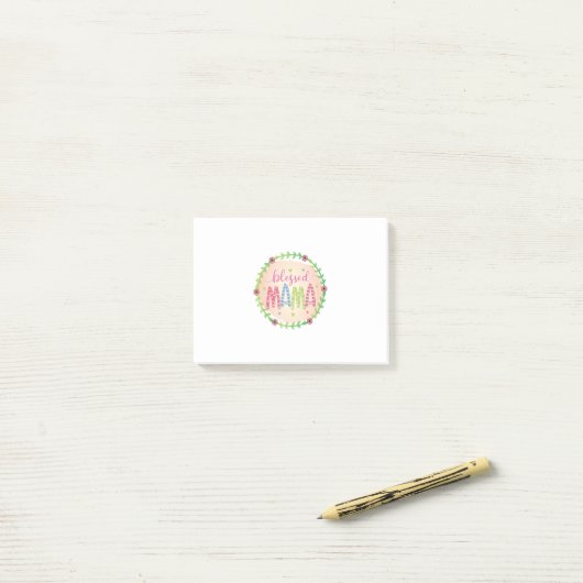 Post-it® Mère Cadeau Béni Mère (Sur un bureau)