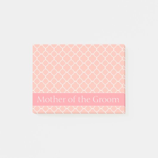 Post-it® Mère de la chambre rose et blanc (Devant)