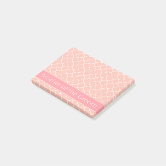 Post-it® Mère de la chambre rose et blanc (Incliné)