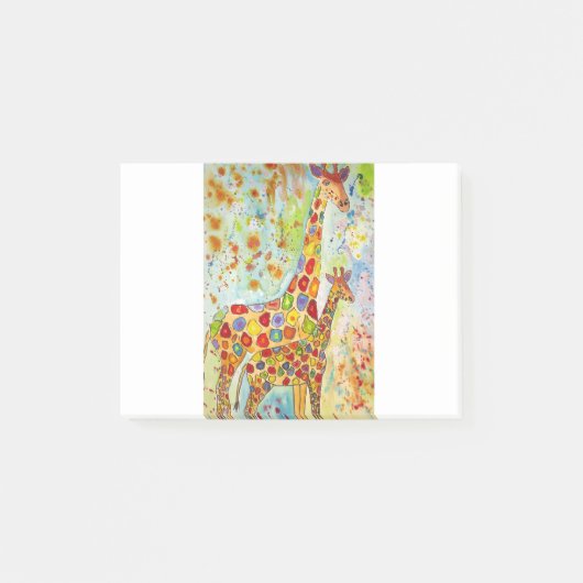 Post-it® Mère et bébé-girafes colorées (Devant)