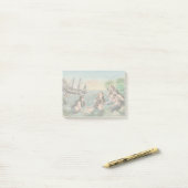 Post-it® Mermaid Antique Magie Océan Nautique (Sur un bureau)