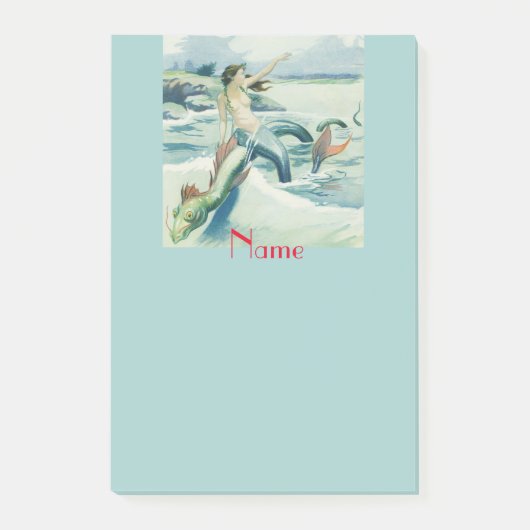 Post-it® Mermaid Riding Serpent de mer Thunder_Cove (Devant)