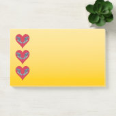 Post-it® Mérou - Cœurs rouges, disposés verticalement |  (Bureau)