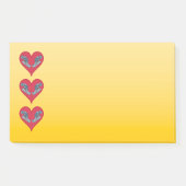 Post-it® Mérou - Cœurs rouges, disposés verticalement |  (Devant)