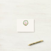 Post-it® Merry & Bright Christmas Wreath (Sur un bureau)