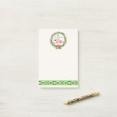Post-it® Merry & Bright Christmas Wreath (Sur un bureau)