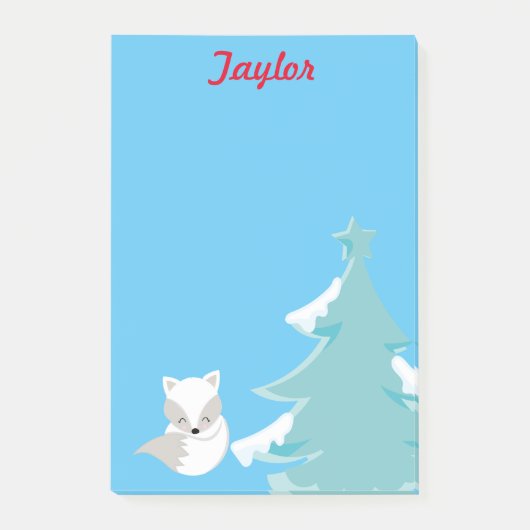 Post-it® Merveilleuse hiver renard blanc (Devant)