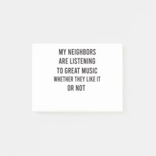 Post-it® Mes Voisins Écoutent De La Musique Si