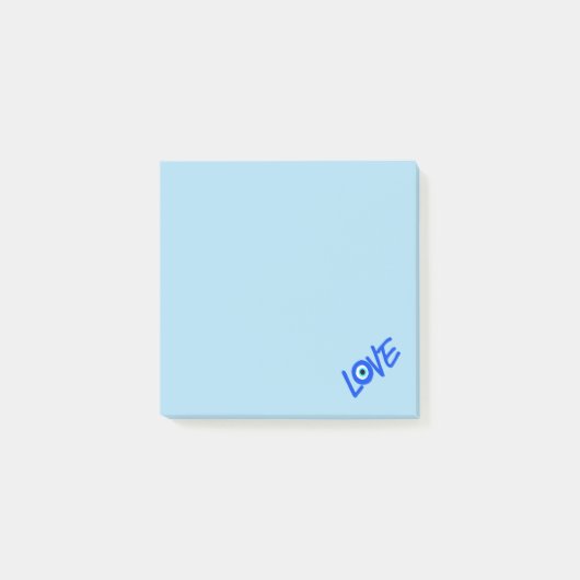 Post-it® Message d'AMOUR bleu doux (Devant)