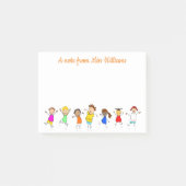 Post-it® Message de joyeux enfants de la part du nom de l'e (Devant)