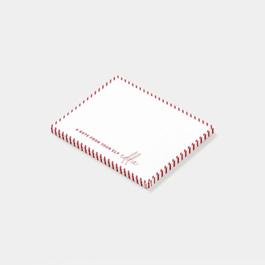 Post-it® Message de l'Elfe de Noël Un mot de votre Elfe (Incliné)