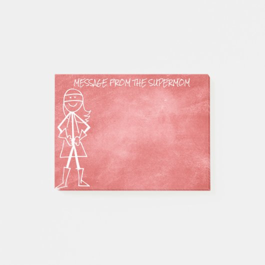 Post-it® Message de maman - Chalkboard Red Wall (Devant)