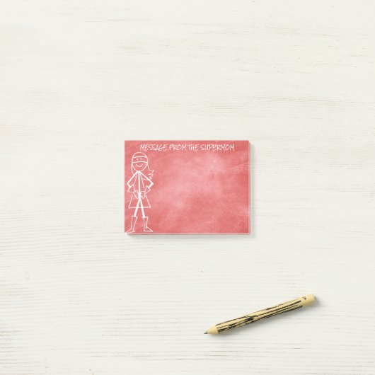 Post-it® Message de maman - Chalkboard Red Wall (Sur un bureau)