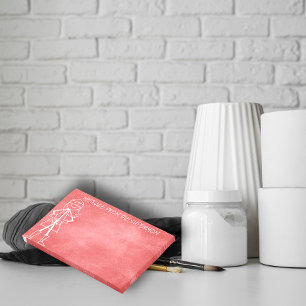 Post-it® Message de mur de rouge de tableau de maman de