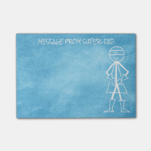 Post-it® Message de Papa Père - Chalkboard bleu
