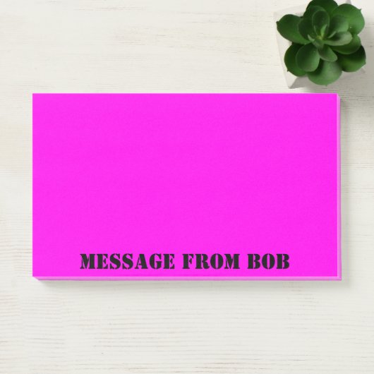 Post-it® Message Fuchsia de Dayglow 10 x 6 (Bureau)