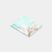 Post-it® Message inspiré en bon état de fleur blanche (Incliné)