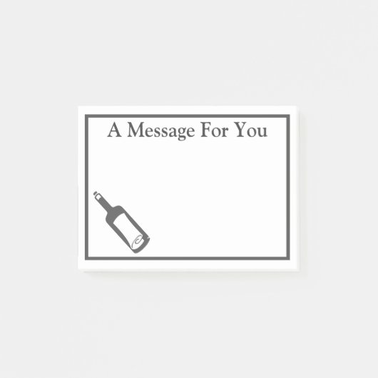 Post-it® Message nautique dans une bouteille (Devant)