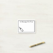 Post-it® Message nautique dans une bouteille (Sur un bureau)