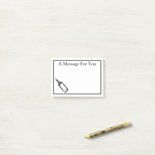 Post-it® Message nautique dans une bouteille (Sur un bureau)