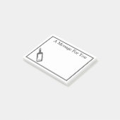 Post-it® Message nautique dans une bouteille (Incliné)