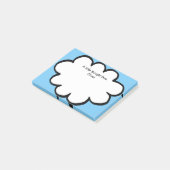 Post-it® Message personnalisé avec un nom mignon nuage (Incliné)