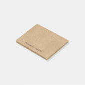 Post-it® Message personnalisé style papier kraft rustique (Incliné)