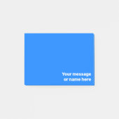 Post-it® Message Personnalisé Vibrant Clair Bleu Gras (Devant)