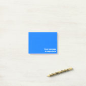 Post-it® Message Personnalisé Vibrant Clair Bleu Gras (Sur un bureau)