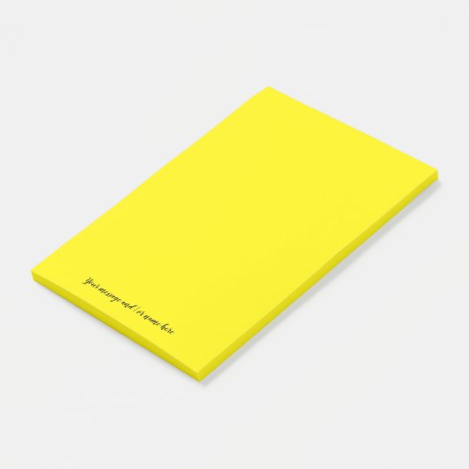 Post-it® Message personnalisé Vibrant Jaune clair (Incliné)
