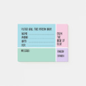 Post-it® Message téléphonique personnalisé avec nom pour le (Devant)