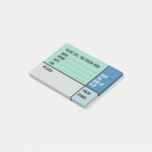 Post-it® Message téléphonique personnalisé avec nom pour le