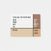 Post-it® Message téléphonique personnalisé avec nom pour le (Devant)