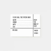 Post-it® Message téléphonique personnalisé avec nom pour le (Devant)